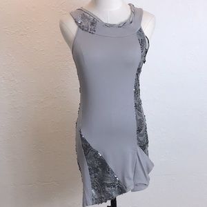 Unbalanced sequence dress